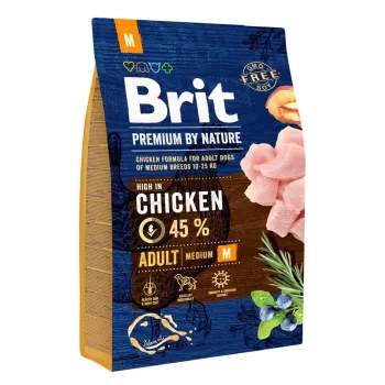 BRIT Premium by Nature Adult M - sausas šunų ėdalas Vištiena - 8 kg