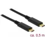 USB laidas DeLOCK 85529 USB 3.2 Gen 2 0,5 m USB C juodas