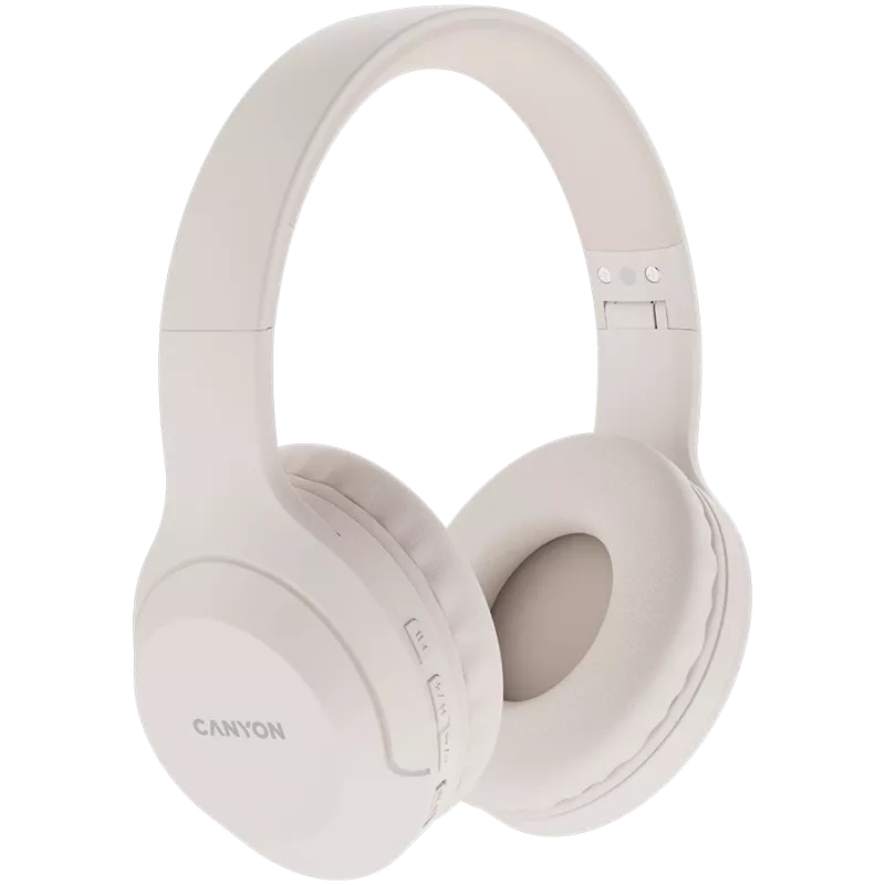 Canyon Bluetooth ausinės BTHS-3, ant ausų/stereo/BT5.1, smėlio spalvos, mažmeninė prekyba (CNS-CBTHS3BE)