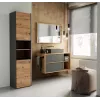 Vonios spintelė top e shop S40 ANTRACYT/ARTISAN, laisvai stovinti, 400×300×1700 mm, 6 lentynos, 2 durys