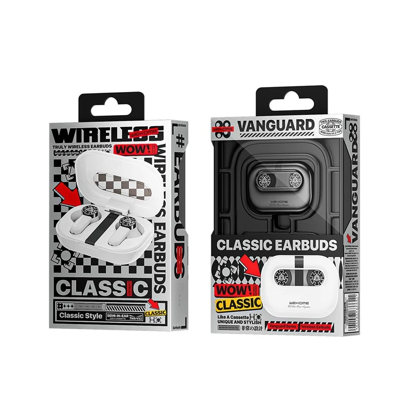 Belaidės ausinės WEKOME modelis WK-VA06 Bluetooth V5.2 TWS Baltos, tikros belaidės ausinės