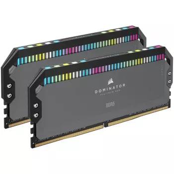 Corsair Dominator Platinum RGB, DDR5-5600, CL36, AMD EXPO - 32 GB Dual-Kit, pilka