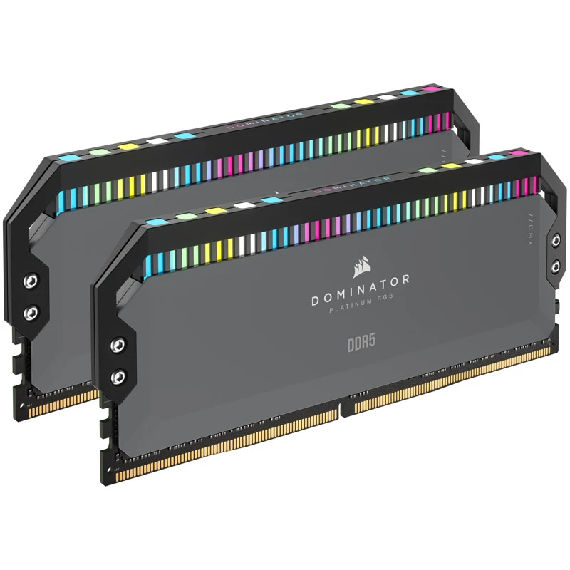 Corsair Dominator Platinum RGB, DDR5-5600, CL36, AMD EXPO - 32 GB Dual-Kit, pilka