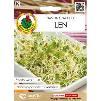 Dygstančios sėklos Apte Linai (Len) 10 g — valgomos linų sėklos daiginimui su riešutų skoniu