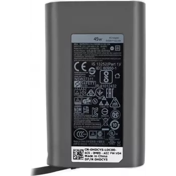 AC Adapter Dell 450-AGVP 45W USB Type-C maitinimo šaltinis suderinamiems nešiojamiesiems kompiuteriams ir įrenginiams