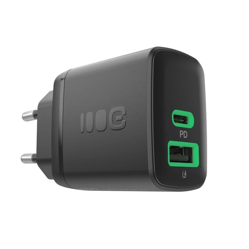 Įkroviklis Green Cell PowerSource Duo30 – 1× USB-A, 1× USB-C, 3A