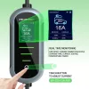 Elektrinio automobilio įkroviklis QOLTEC Mobile EV 2in1 Type2 11 kW 400 V Wi‑Fi TUYA SMART LIFE LCD nešiojama sieninė dėžutė 5 m laidas