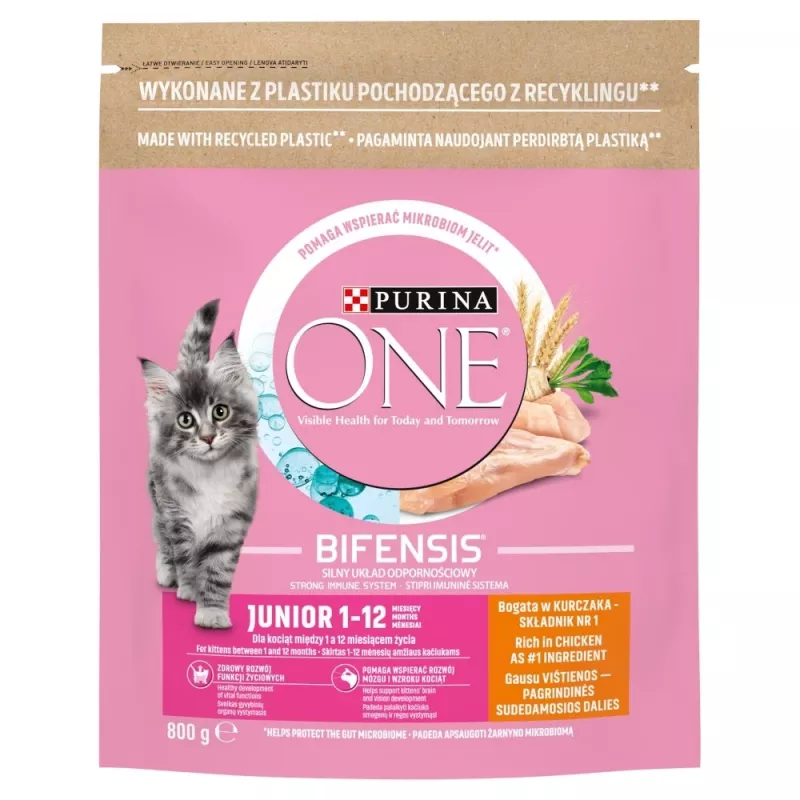 PURINA One Bifensis Junior – sausas kačių ėdalas – 800 g