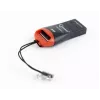 „Gembird“ kortelių skaitytuvas FD2-MSD-3 USB 2.0 juoda raudona