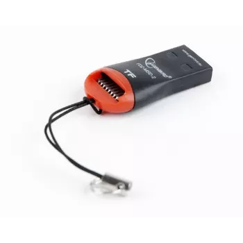 „Gembird“ kortelių skaitytuvas FD2-MSD-3 USB 2.0 juoda raudona