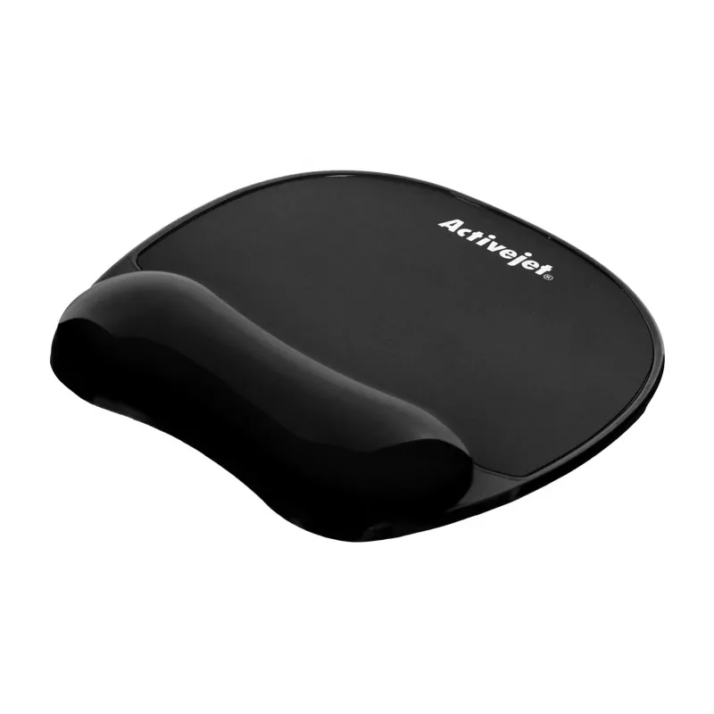 Gel wrist rest pelė pad ActiveJet — Juoda 220×250 mm, gel and silicone, non-slip base