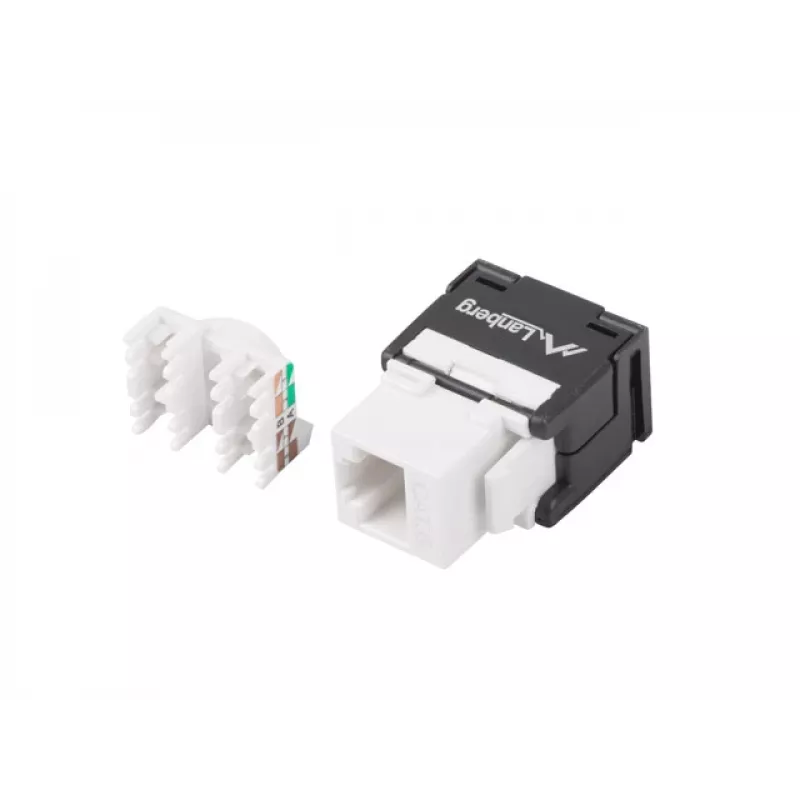 Keystone modulis RJ45 - LSA UTP kat.6a 180 laipsnių į montavimo dėžutę