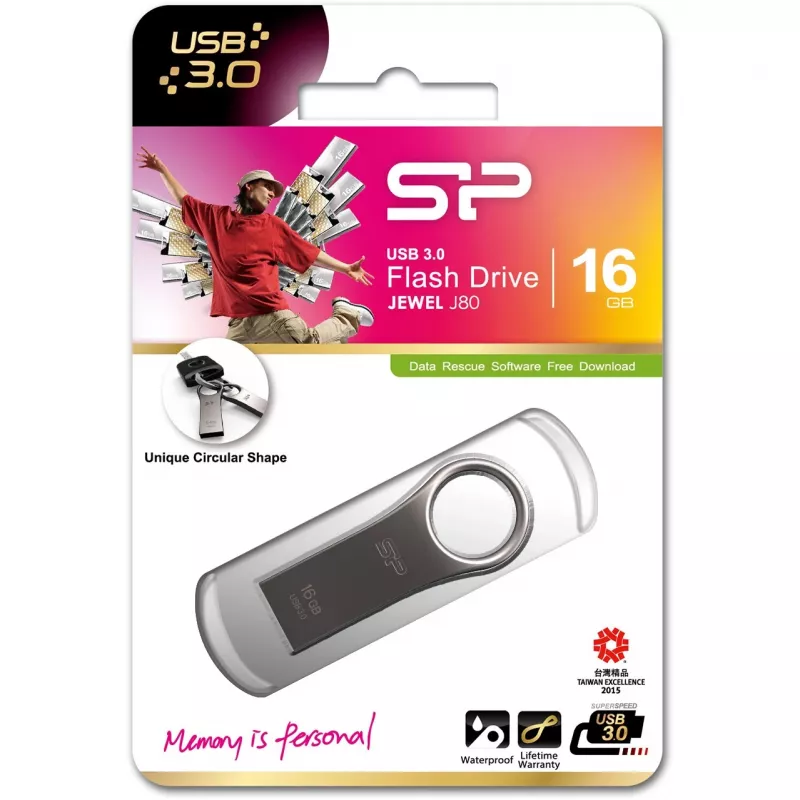 USB atmintinė Silicon Power 16 GB USB Type-A 3.2 Gen 1 Jewel J80