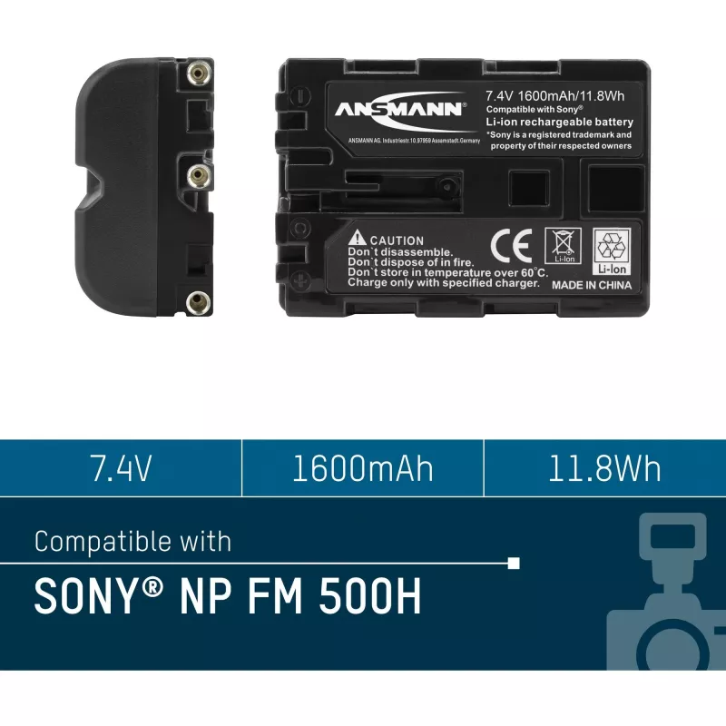ANSMANN A-Son NP FM 500 H - Kameros baterija Li-Ion 1500 mAh (5044503)