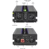 Galios keitiklis QOLTEC Monolith 3000 MS Wave, 12 V → 230 V, 1500/3000 W, su USB
