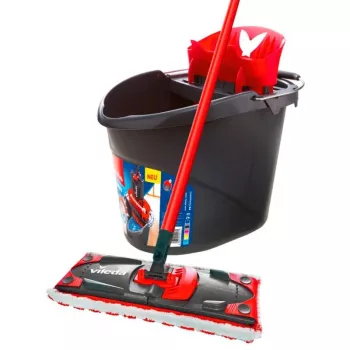 Mop VILEDA Ultramat 2in1 complete box – keičiama plokščia šluostė, universali galva