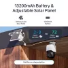 Safemo ST1 SolarCam 4K UHD vaizdo įrašas, 8x priartinimas, 132° vaizdas, naktinis matymas, „Wi-Fi“ 2,4 GHz, 3 W saulės, balta