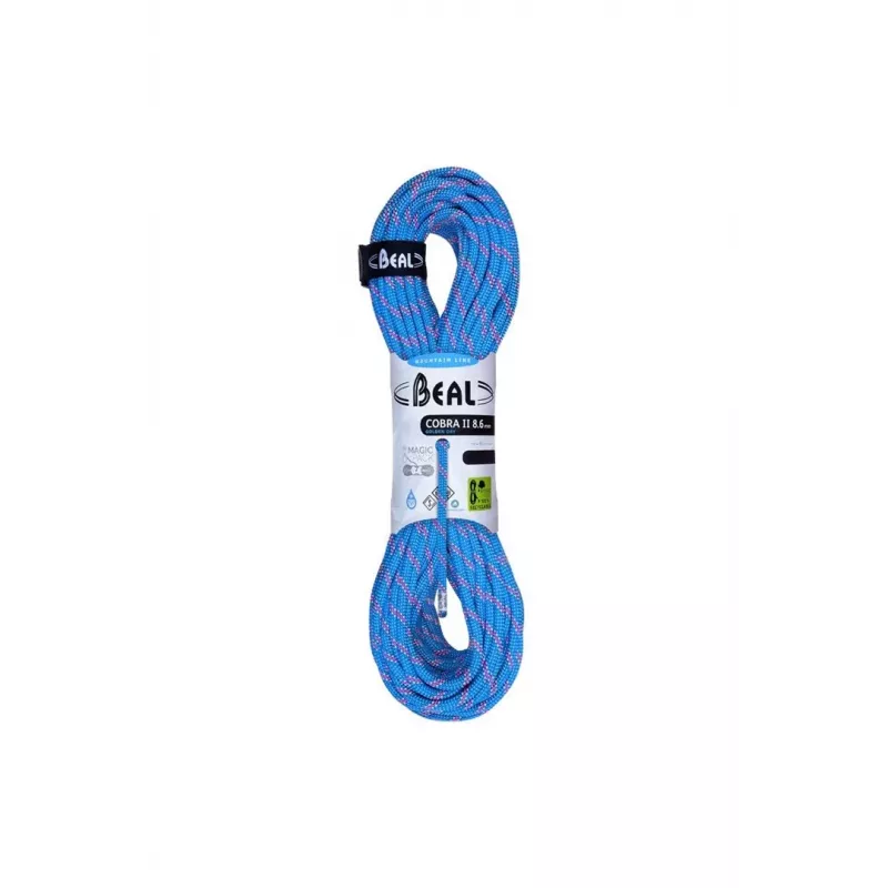 Virvė BEAL cobra unicore 8,6 mm 70 m auksinė dry-blue