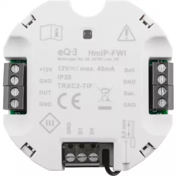 Homematic IP HMIP-FWI išmaniojo namų imtuvo laidinis baltas 868 MHz