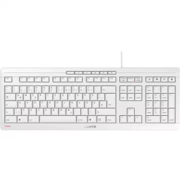 CHERRY STREAM klaviatūra, biuro, USB, QWERTZ, vokiška, balta
