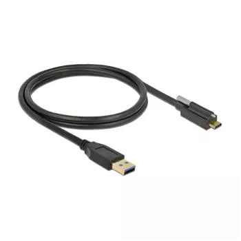 USB laidas DeLOCK 83717 USB 3.2 Gen 2 1m USB A USB C Juoda