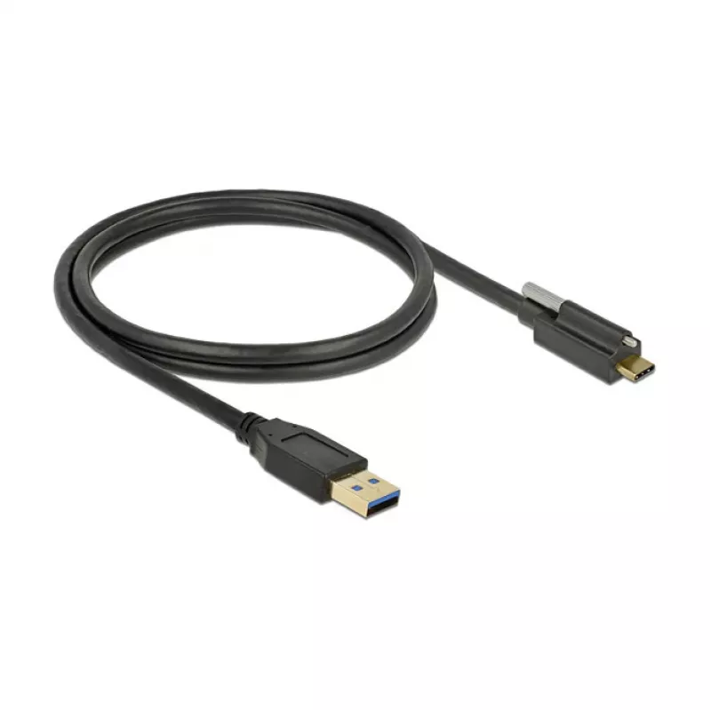 USB laidas DeLOCK 83717 USB 3.2 Gen 2 1m USB A USB C Juoda