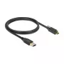 USB laidas DeLOCK 83717 USB 3.2 Gen 2 1m USB A USB C Juoda