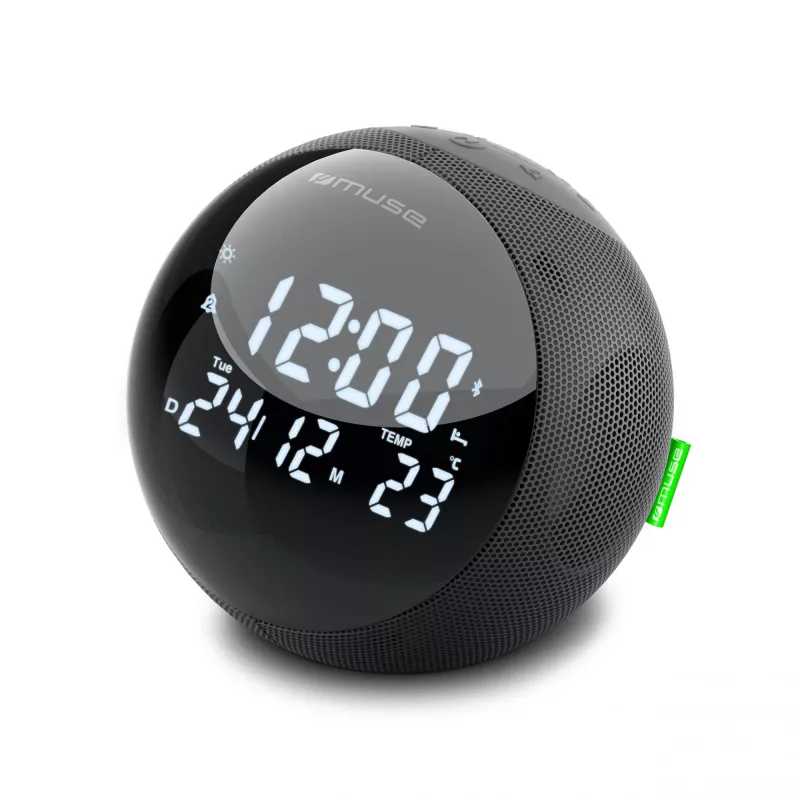 Laikrodis radijas Muse M-197 BT — FM radijas, „Bluetooth“, dvigubas žadintuvas, miego laikmatis