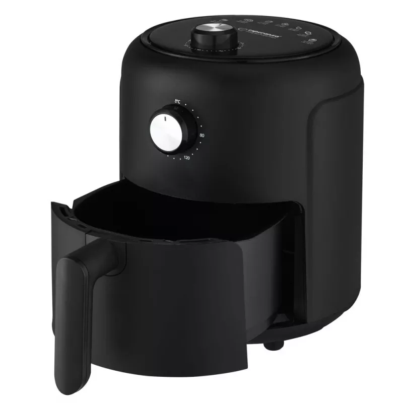 Karšto oro gruzdintuvė ESPERANZA EKA001, 2,6 l, 1000 W, 7 programos, juoda, kompaktiška pastatoma