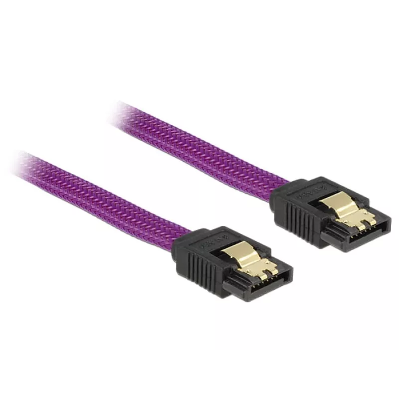 SATA laidas DeLOCK 83691 0,5 m SATA 7 kontaktų violetinis