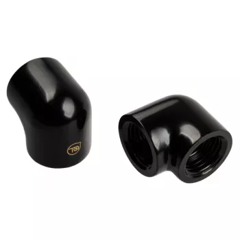 Adapter 90° G1/4 colio vidinis sriegis į G1/4 colio vidinis sriegis, BitsPower Touchaqua TA-90DIA-GB