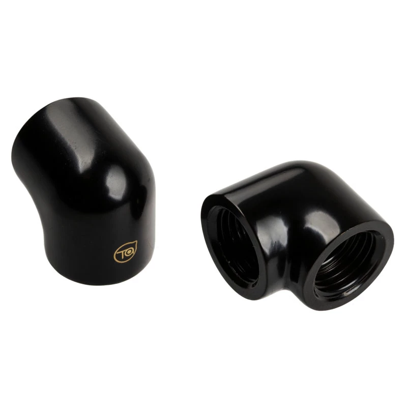 Adapter 90° G1/4 colio vidinis sriegis į G1/4 colio vidinis sriegis, BitsPower Touchaqua TA-90DIA-GB