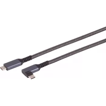 USB-C į USB-C kabelis ShiverPeaks 14-75017 — USB 3.2 Gen 2 (10 Gbit/s), 1 m, juoda/baltas