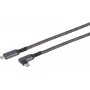 USB-C į USB-C kabelis ShiverPeaks 14-75017 — USB 3.2 Gen 2 (10 Gbit/s), 1 m, juoda/baltas