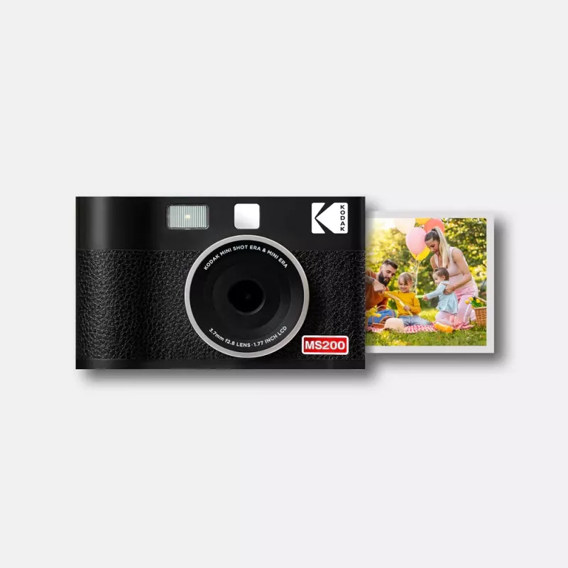 Momentinis fotoaparatas Kodak Mini Shot 2 Era — nešiojamasis momentinis fotoaparatas su įmontuotu spausdintuvu, juodas