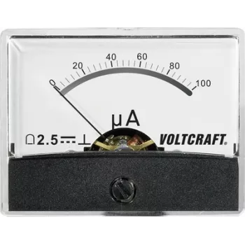 Voltcraft AM-60X46/100µA/DC montavimo matavimo priemonė AM-60X46/100µA/DC 100 µA magnetoelektrinis matuoklis (AM-60X46/100µA/DC)
