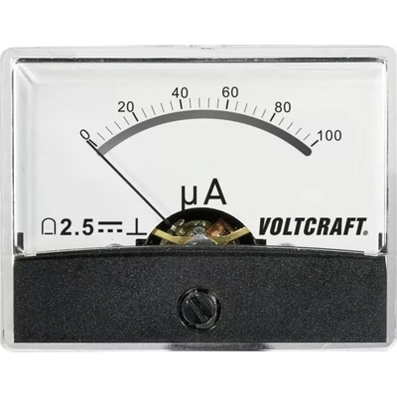 Voltcraft AM-60X46/100µA/DC montavimo matavimo priemonė AM-60X46/100µA/DC 100 µA magnetoelektrinis matuoklis (AM-60X46/100µA/DC)