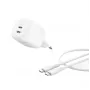 Belkin BoostCharge Pro - maitinimo šaltinis - GaN - 50 vatų - greitas įkrovimas - 2 išvesties prievadai (2 x USB-C)