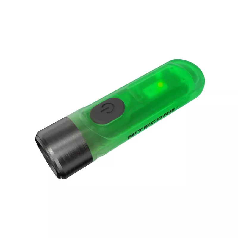 Raktų pakabuko žibintuvėlis Nitecore TIKI GITD pilkas — USB įkraunamas, 1 lm, 55 mm, 12 g, IP66