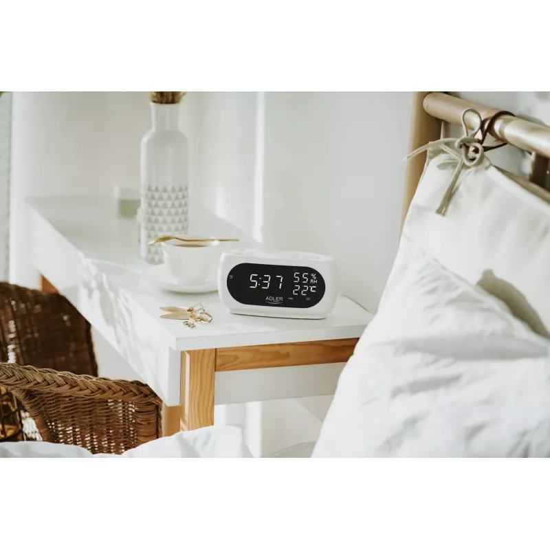 Adler AD 1186W žadintuvas Skaitmeninis žadintuvas Juoda, Balta