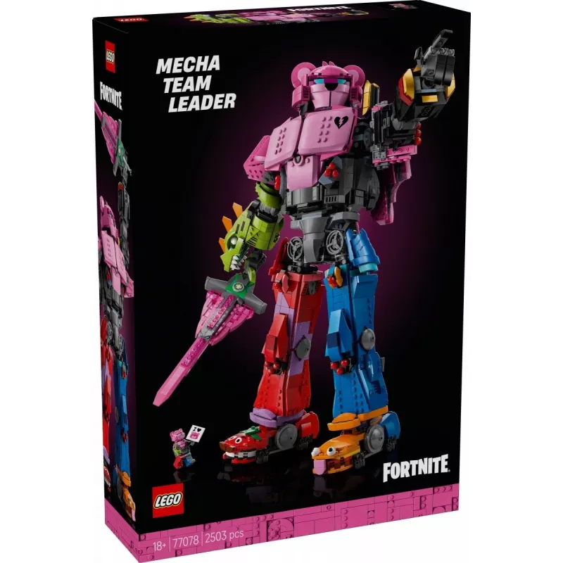 LEGO statybinių kaladėlių rinkinys Team Leader Mechs 77078 — Fortnite, 2503 dalys, 1 minifigūrėlė, 450 mm mecho aukštis