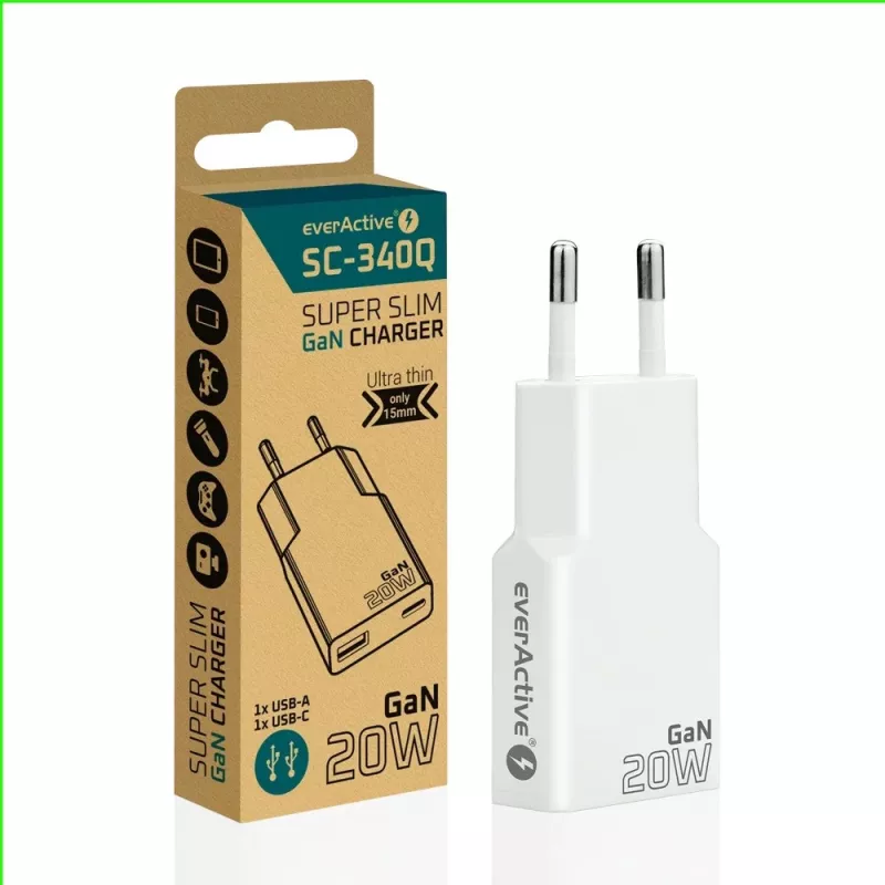 Įkroviklis SUPER SLIM QC 3.0 SC-340Q