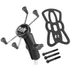 RAM Mounts X-Grip Didelio telefono laikiklis motociklo vairo spaustukas juodas