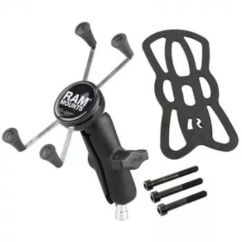 RAM Mounts X-Grip Didelio telefono laikiklis motociklo vairo spaustukas juodas