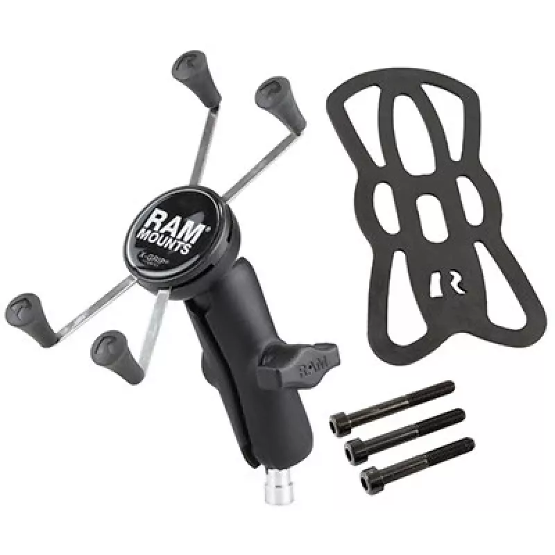 RAM Mounts X-Grip Didelio telefono laikiklis motociklo vairo spaustukas juodas