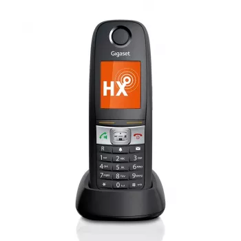 Gigaset E630HX DECT belaidžio telefono ragelis su skambučio numerio atpažinimu, juodos spalvos