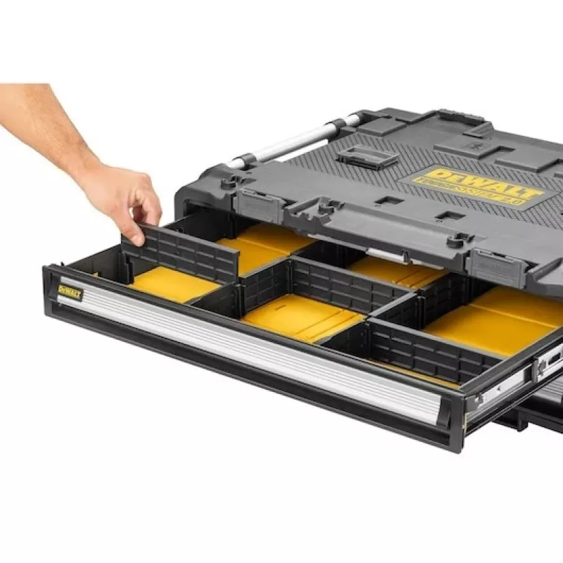 Įrankių dėžė DeWalt DWST08520-1 metalinė-plastikinė, juoda ir geltona