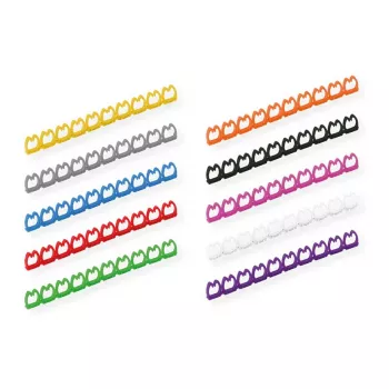 VALUE kabelių žymėjimo rinkinys komutaciniams kabeliams, 5 - 6,5 mm, 10 x 10 vnt., įvairiaspalvis