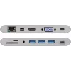 Goobay USB-C™ daugiafunkcis adapteris – viskas viename – aliuminis – sidabrinis (62113)