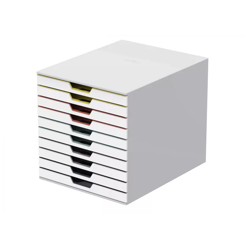 Byloms skirtas sandėliavimo dėžutė Durable VARICOLOR Mix 10 plastikinė Daugiaspalvė Balta 763027